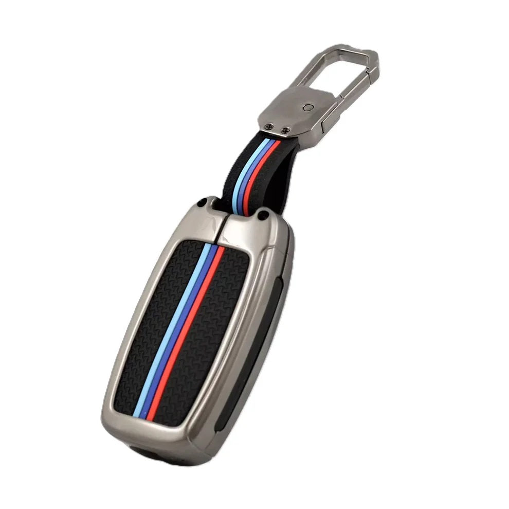 Metal Silicon Car Key Case Fit for KIA Seltos | KIA Sonet | Kia Carens (3 Button Flip Key)