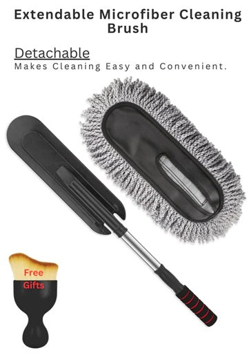 Buy Extendable Microfiber Car Cleaning Brush and Get Car Detailing Brush Free