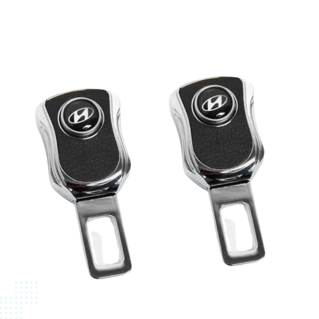 2 Pcs, Carbon Fiber Metal 2in1 Buckle & Holder With Logo