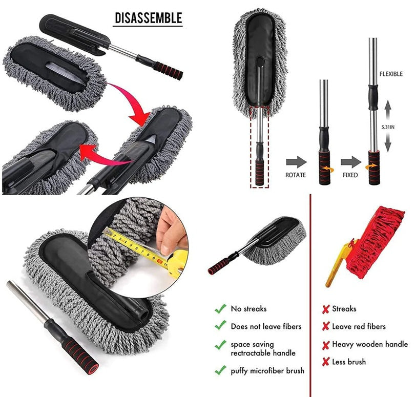 10 PCs Microfiber Car Duster Car Cleaning Kit