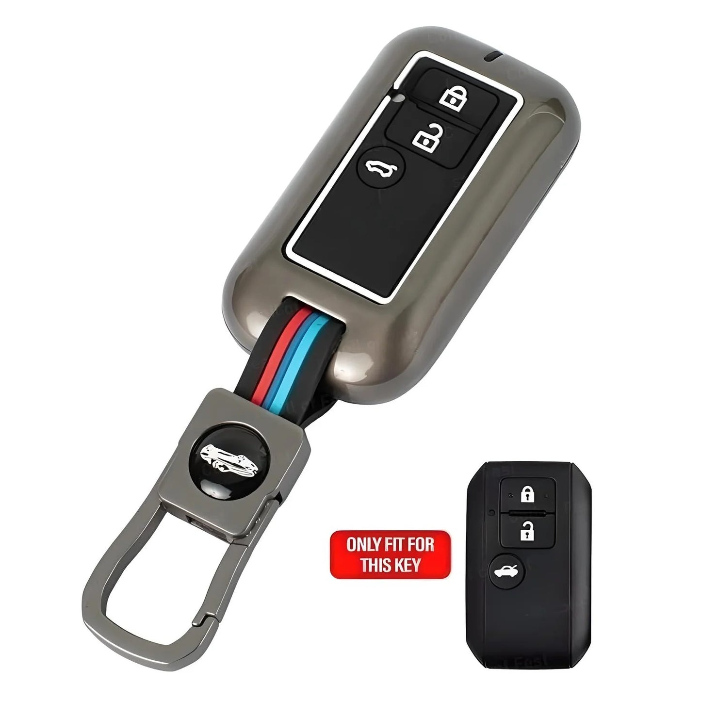 Maruti Suzuki Metal Key Cover Grand Vitara | Fronx | New Brezza | XL 6 | Ignis | Baleno | New Ertiga | Ignis | New Swift | New Dezire Smart Key (3 Button)