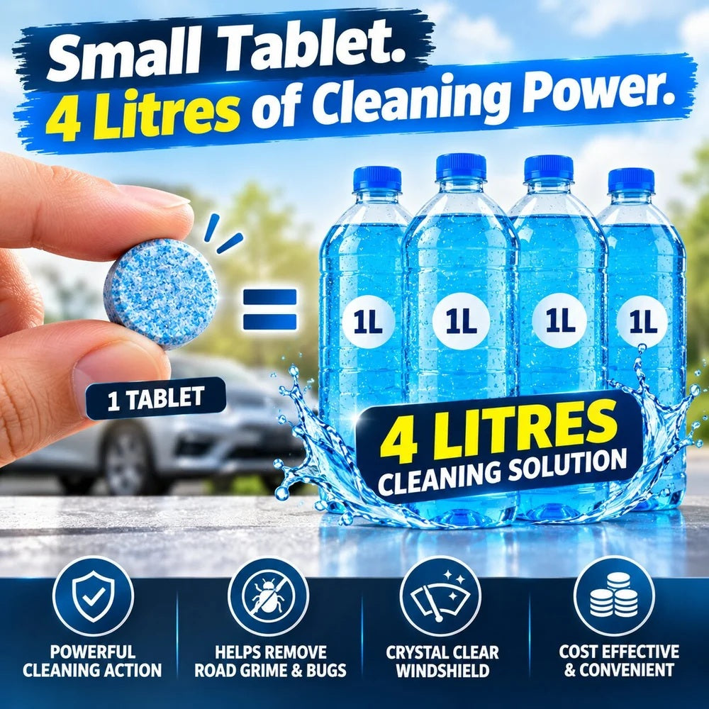(Pack Of 50) Car Windshield Glass Wiper Concentrated Cleaning Tablets