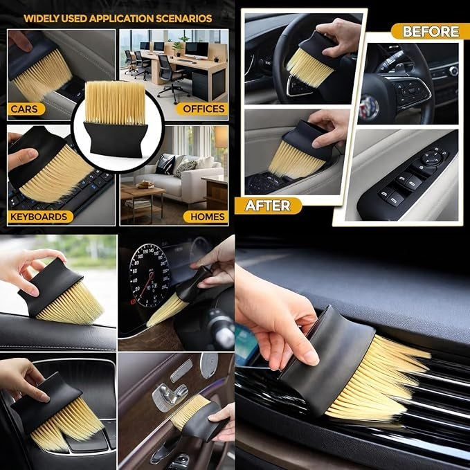 8 PCS Car Cleaning Kit with 120W Portable Vacuum Cleaner, Interior Detailing Accessories, Duster, Detailing Brush,Microfiber Cloth