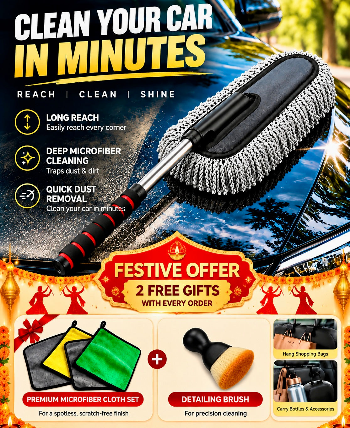 Clean Your Car in Minutes – Get 2 FREE Gifts!