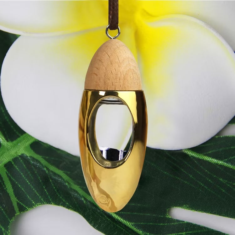 Clear Glass Perfume Aroma Bottle Gold Bullet Car Diffuser